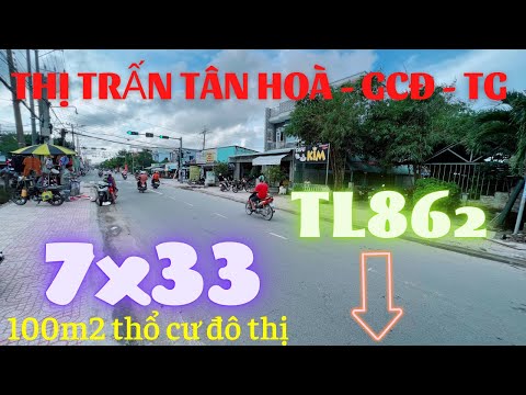 Video MS145 Bán nền đất mặt tiền TL862 trung tâm thị trấn... - youtube