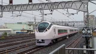 E657系ｶﾂK15編成の13M特急ひたち13号仙台行きが金町を通過するシーン 2025.8/10