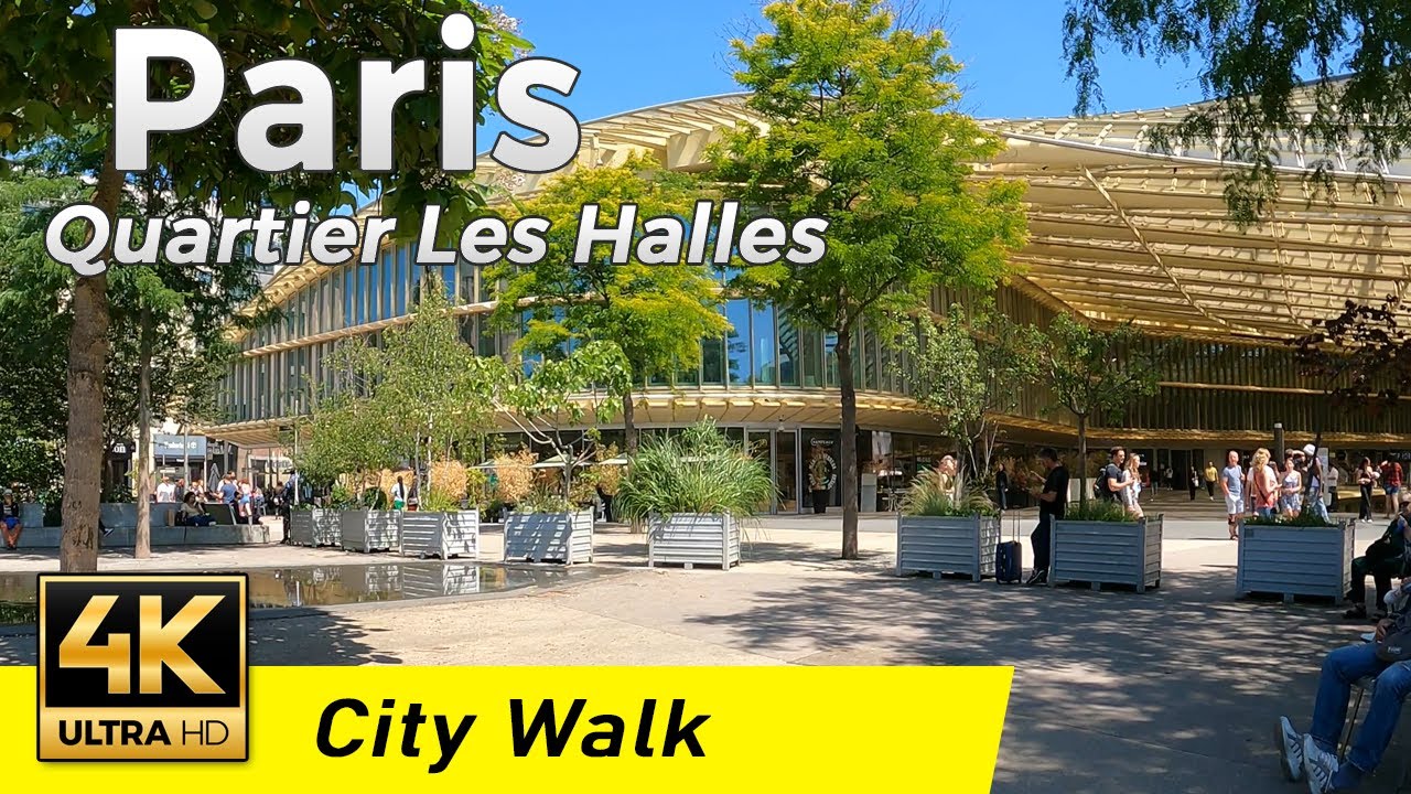 Paris - Part 2, France - Quartier Les Halles | Walking Tour (4K UHD & 60 fps) with captions.