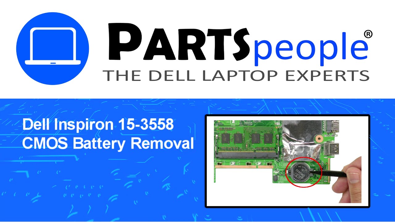 Dell Inspiron 3558 W Out Dvd Drive P47f002 Cmos Battery Replacement Video Tutorial Youtube