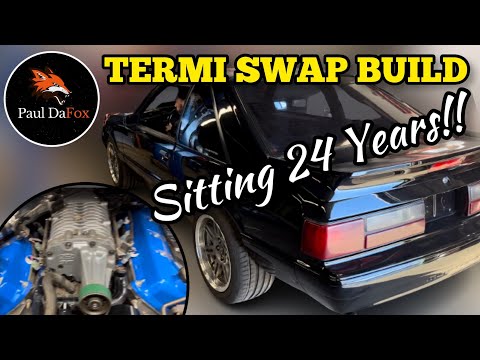 Billy’s TERMINATOR SWAPPED FOXBODY MUSTANG Build Begins // 😱 Sitting for 24 Years