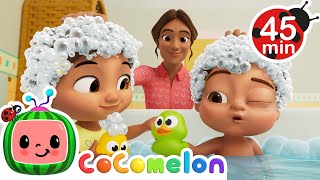 bouncy rubber duckie bath song more cocomelon learning song