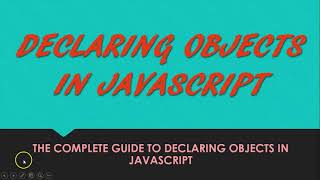 Celebrity Declaring objects in JavaScript - The complete tutorial Part 1 Profile
