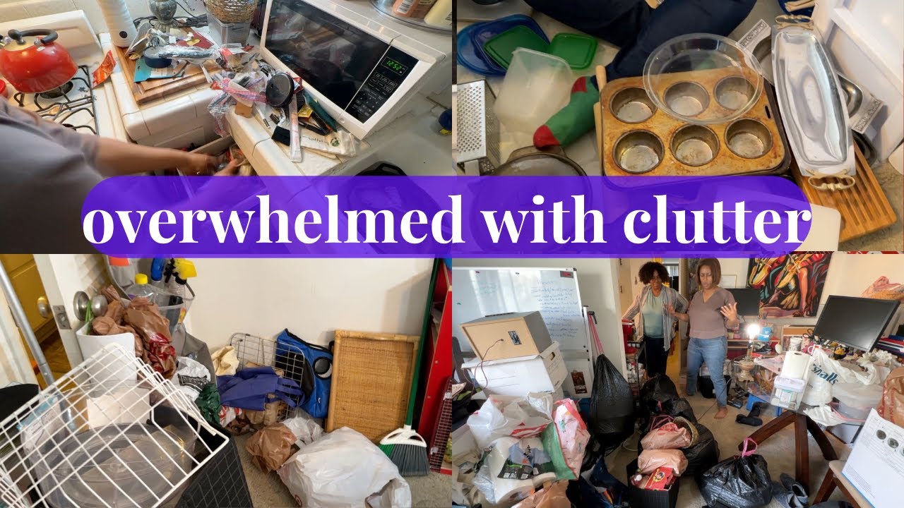 TACKLING A TINY, SUPER CLUTTERED KITCHEN😱 DECLUTTER WITH FRIENDS! - YouTube