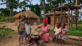Preparing a Super Tasty Organic Lunch In Our African Traditional Village & Building Our Chicken Hous