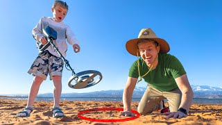 METAL DETECTOR BATTLE   WINNER TAKES ALL! | Ellie and Jared