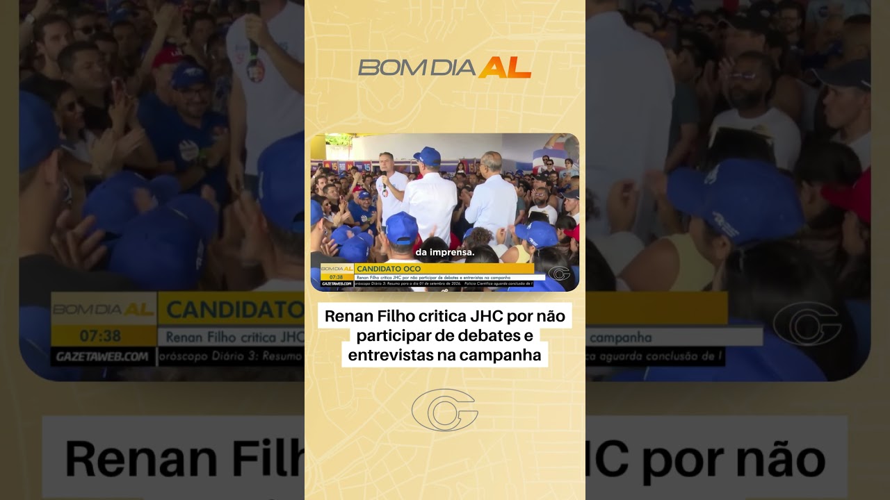 Renan Filho critica JHC por não participar de debates e entrevistas na campanha