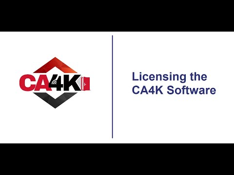 Licensing the CA4K Software