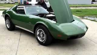 1973 Corvette Stingray - Elkhart green metallic, t-tops, 350ci V8