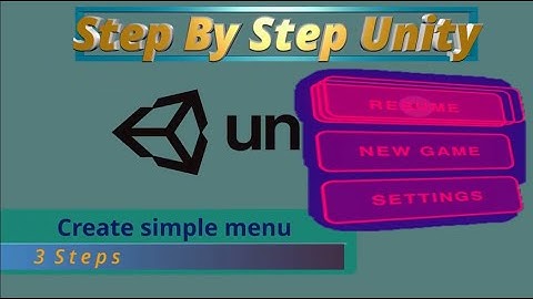 Create simple menu in Unity 3D