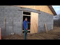 🔴A guy builds a big barn 15x9 meters WITHOUT EXPERIENCE. Off Grid. Fancy doors from improvised means