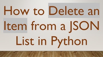 How to Delete an Item from a JSON List in Python