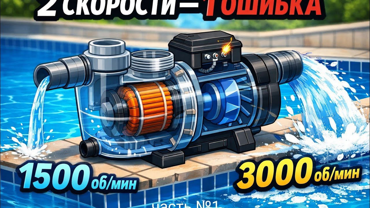 Однофазный двухскоросной двигатель 