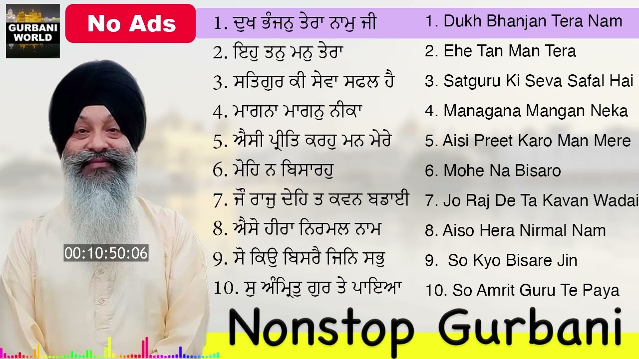 Superhit Gurbani Shabad |  Without Ads | Bhai Ravinder Singh Old Ragi Darbar Sahib | Amritsar Wale