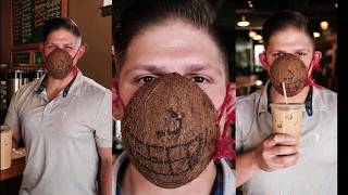 DIY No-Sew Facemask from Natural Materials with Few Tools