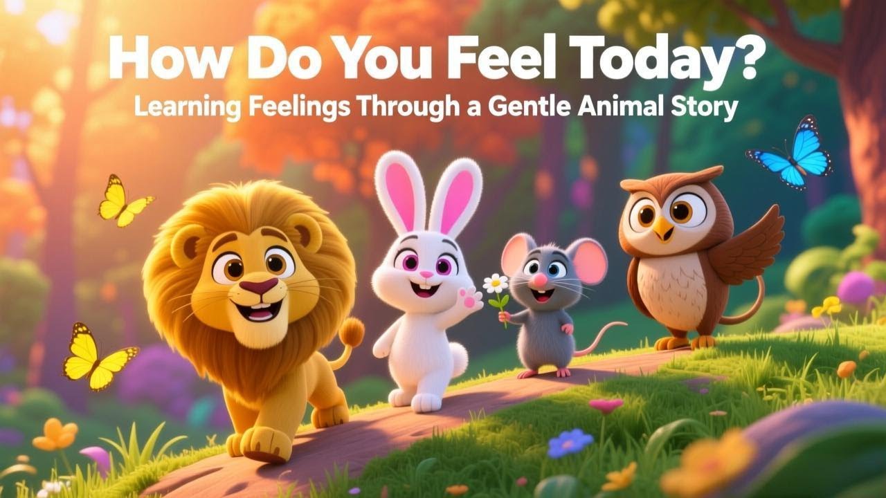 How Do You Feel Today?😊😳 | Learning Feelings Through a Gentle Animal Story | Kids Story Adventure