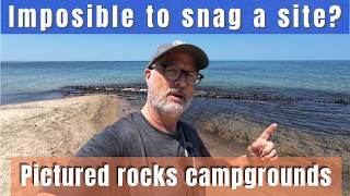 Hurricane River Campground at Picture Rocks National Lakeshore along lake Superior - MI UP