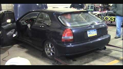 Civic ek Type-R b18c5 swapped Fujitsubo RM-01A exhaust dyno pull