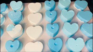 #ASMR Baking Soda | Powder Blue Hearts | #oddlysatisfying #relaxing