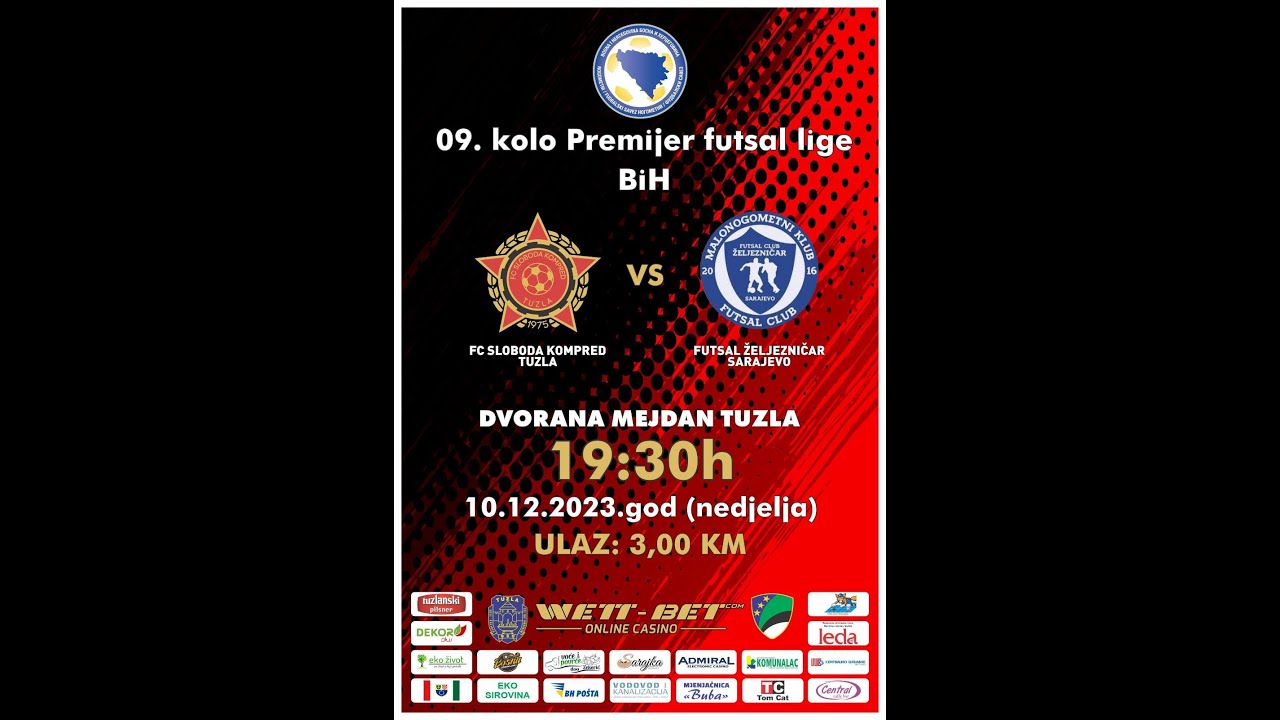 🔴⚫FC Sloboda - Kompred - - FC Željezničar / 9.kolo / 10.12.2023.🔴⚫
