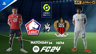 FC 24 - LOSC Lille vs. OGC Nice | Ligue 1 Matchday 34 23/24 | PS5 [4K 60FPS]