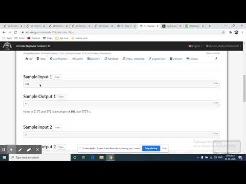 Repsept || AtCoder Beginner Contest 174 || ATCODER