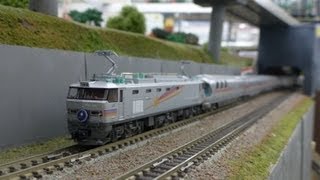 鉄道模型(Nゲージ)：木漏れ日の森鉄道 vol.92：EF510 500番台カシオペア色牽引のE26系寝台特急「カシオペア」