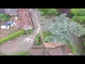 Images aériennes de catastrophe et sinistre filmé par drone