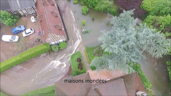 Images aériennes de catastrophe et sinistre filmé par drone