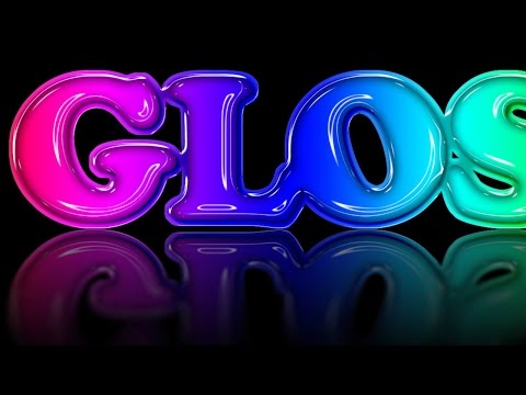 Photoshop Tutorial: How to Create Glossy, Molded Plastic Text with a Reflection.