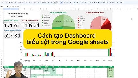 Cách tạo Dashboard biểu đồ cột trong Google sheets