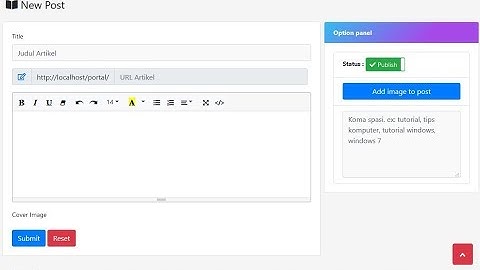 Post testing and validation web blog using codeigniter 3