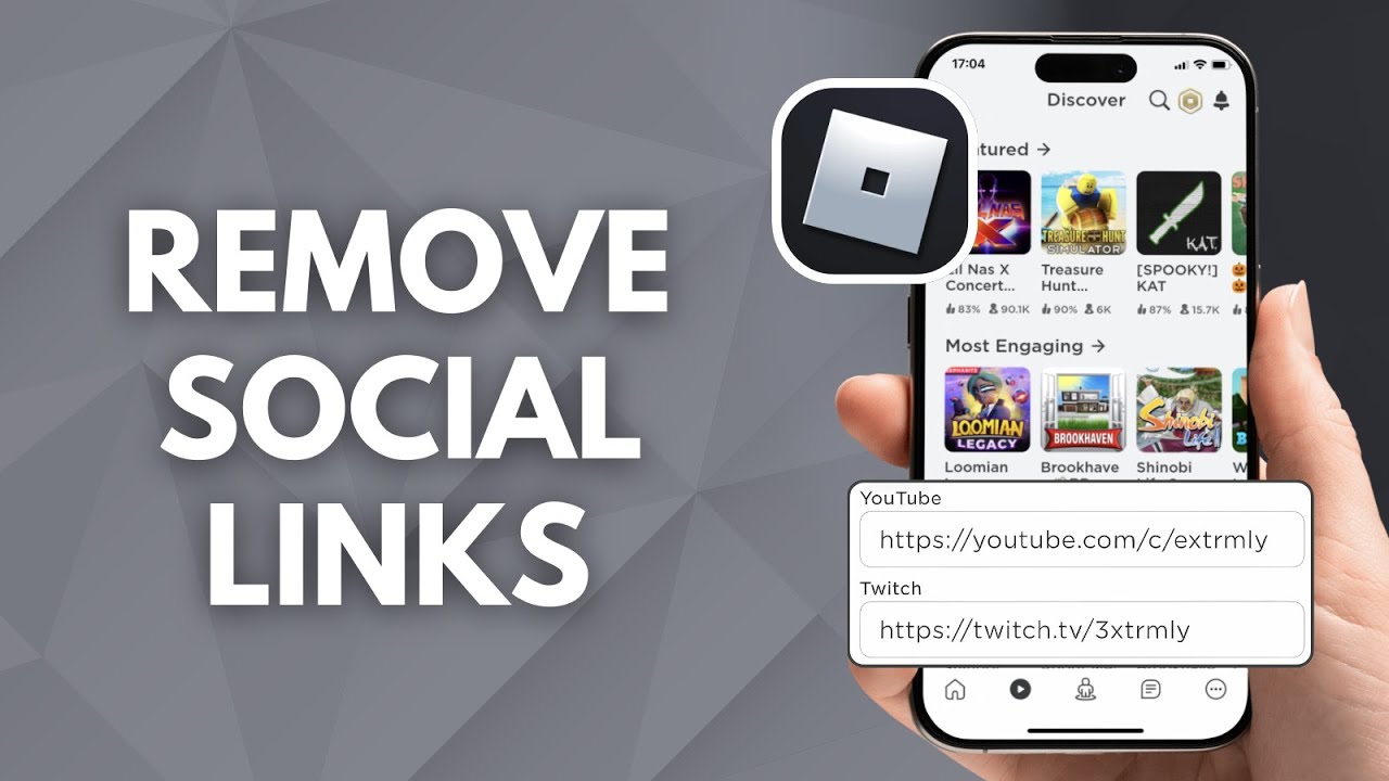 How to Remove Social Links from Roblox Profile