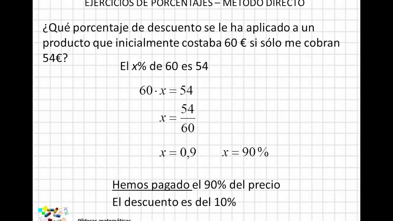 14 Problemas de porcentajes - método directo - YouTube