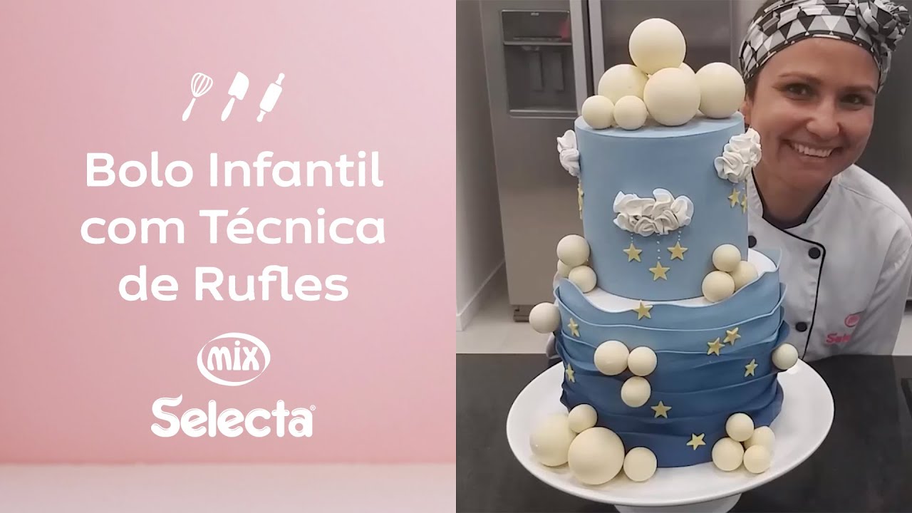 Bolo Infantil com técnica Rufles | Técnicas | Mix Ingredientes