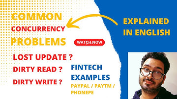 Concurrency problems in transaction systems explained with examples- Lost Update/ Dirty Read/ Write