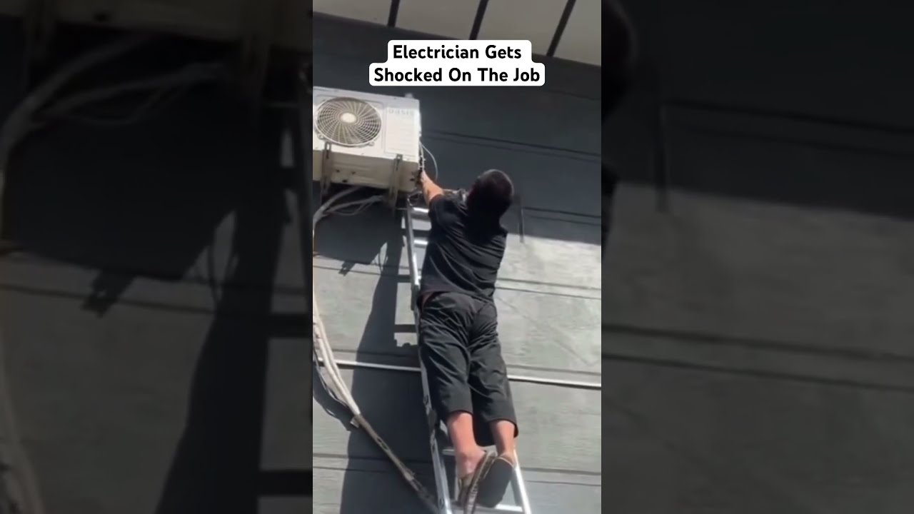 Electrician Gets Shocked On The Job 🤕