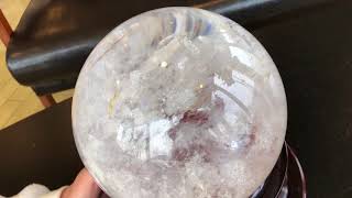 非表示】初出し！極上ブラジル産超特大水晶丸玉-023水晶クラスター  