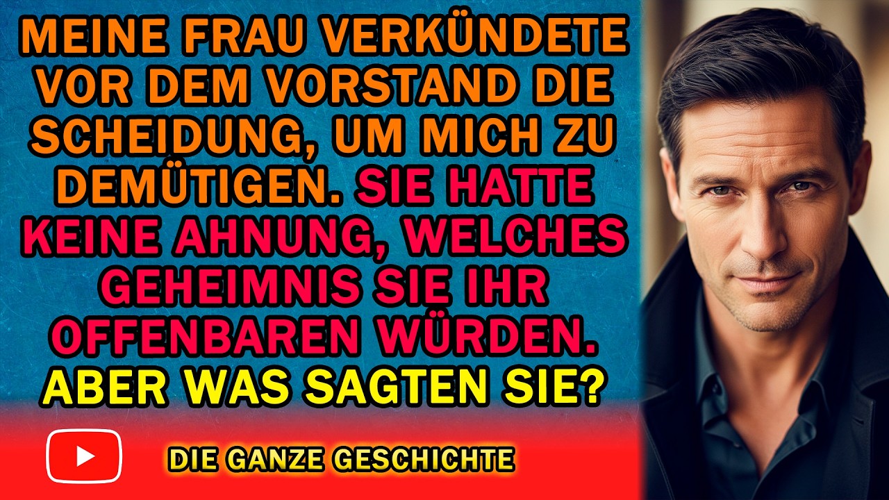 Meine Frau demütigte mich mit der Scheidung. Meine Rache kostet sie alles!