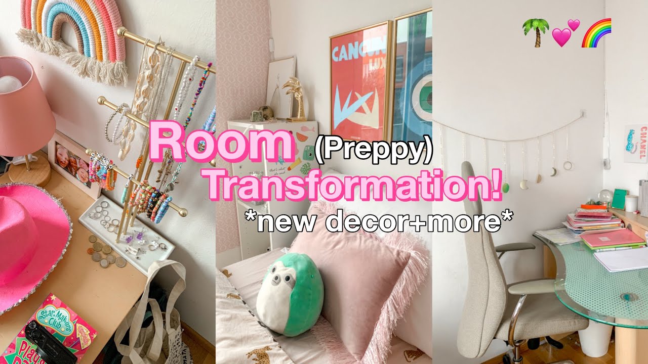 Room transformation preppy/aesthetic 