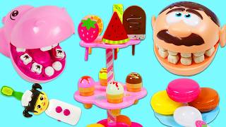 Feeding Mr. Play Doh Head Dessert & Visiting The Toy Dentist!