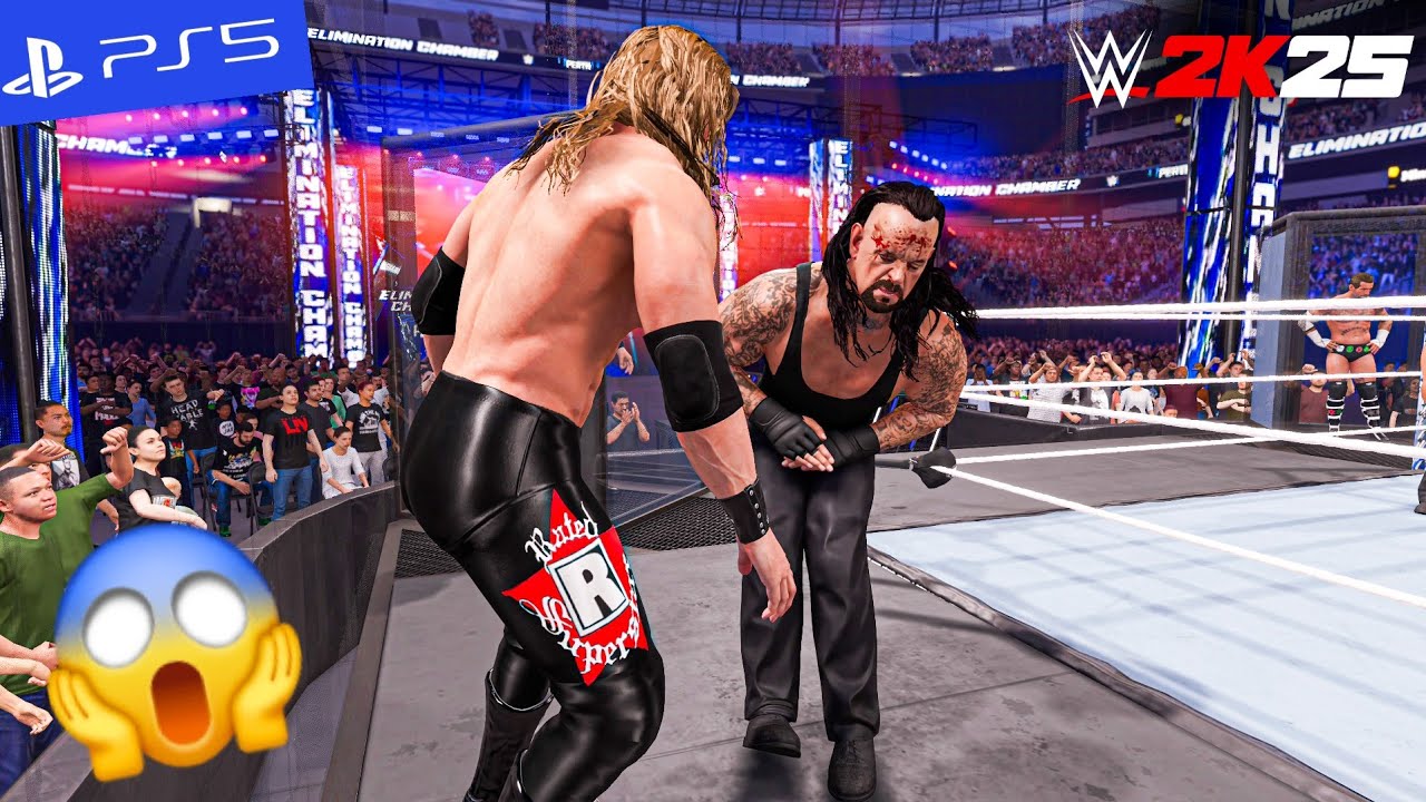 WWE 2k25 - Elimination Chamber Match (Undertaker v Kane v Edge v Orton v Triple H v CM Punk) | 4K