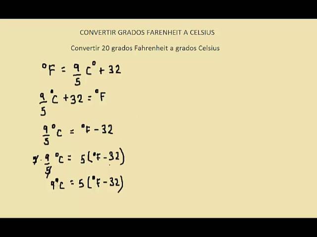 Fahrenheit a grados