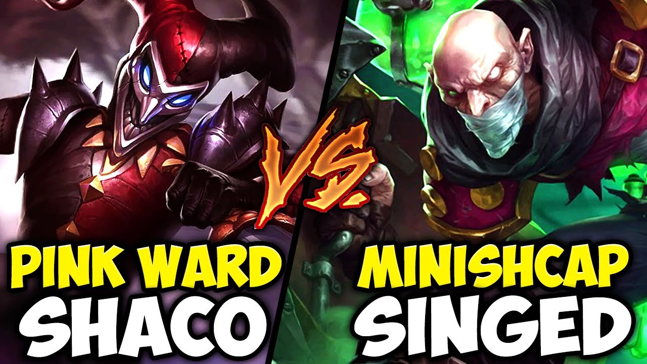 PINK WARD SHACO VS. THE RANK 1 SINGED MINISHCAP (ANNOYING ONE TRICK BATTLE)