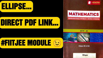 #fiitjeemodulespdf--ELLIPSE| FIITJEE MATERIAL,#howisfiitjee