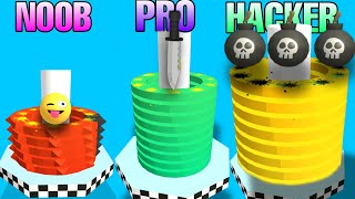 NOOB VS PRO VS HACKER-STACK BALL -Blast through Platforms screenshot 4