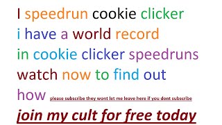 Cookie Clicker Speedrun 1 Million World Record (6:48)