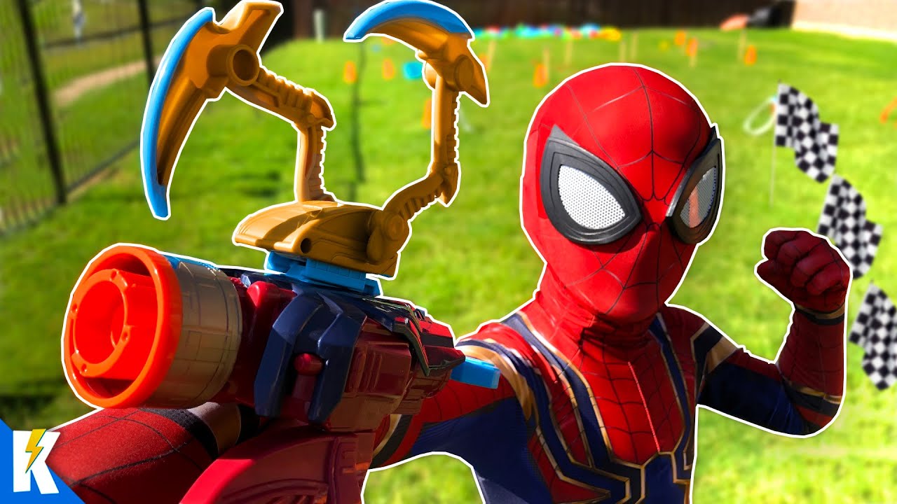 Iron Spider-Man Ninja Obby and Avengers Super Hero Gear Test! | KidCity -  YouTube