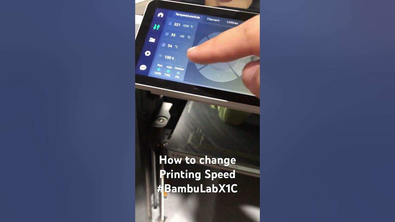 How to change printing speed while printing on bambu lab x1 carbon 