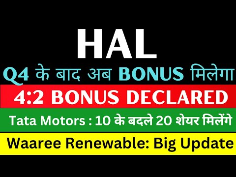 4:2 Bonus Declared 🥳 HAL share latest news 